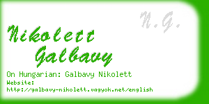 nikolett galbavy business card